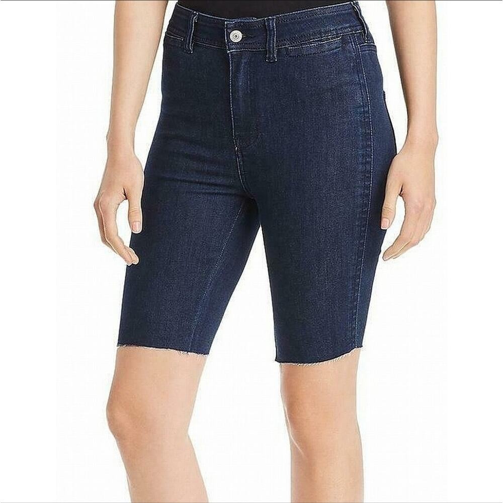 Normcore Denim Jorts Free People Size 24 Dark Fitted Casual So Chic Bermuda NWT